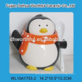 Bocal promotionnel en céramique épicée avec figurine pingouin
